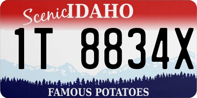 ID license plate 1T8834X