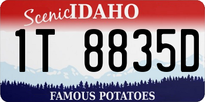 ID license plate 1T8835D