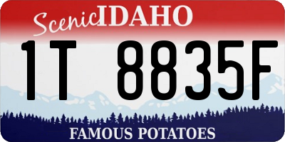 ID license plate 1T8835F