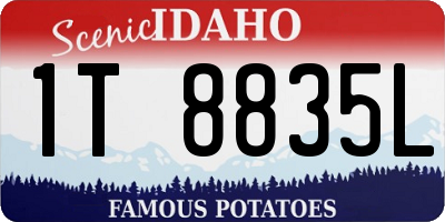 ID license plate 1T8835L