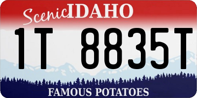 ID license plate 1T8835T
