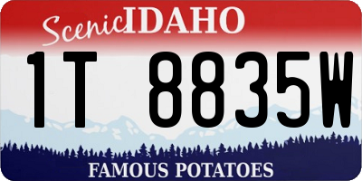 ID license plate 1T8835W