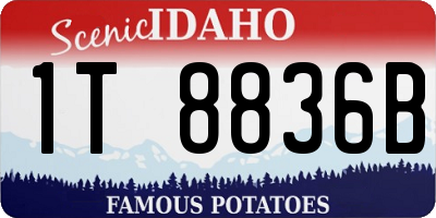 ID license plate 1T8836B
