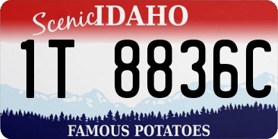 ID license plate 1T8836C