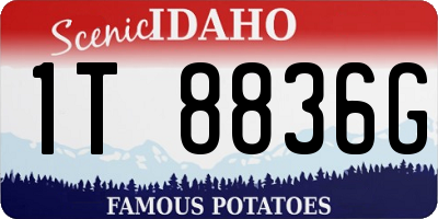 ID license plate 1T8836G