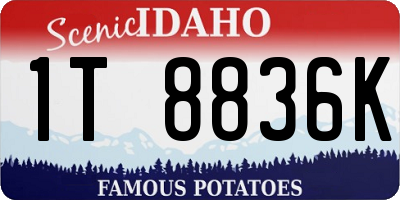 ID license plate 1T8836K