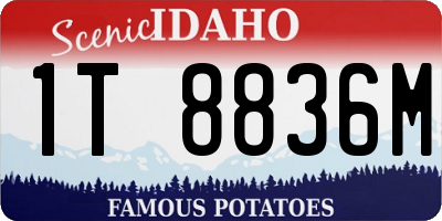 ID license plate 1T8836M