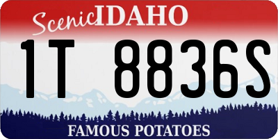 ID license plate 1T8836S