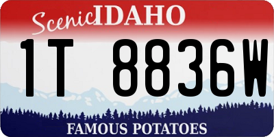 ID license plate 1T8836W