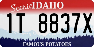 ID license plate 1T8837X