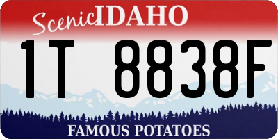 ID license plate 1T8838F