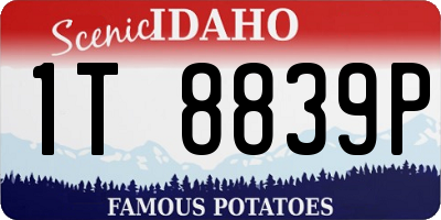 ID license plate 1T8839P