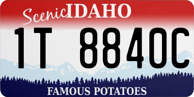 ID license plate 1T8840C