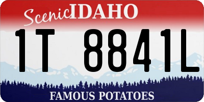ID license plate 1T8841L