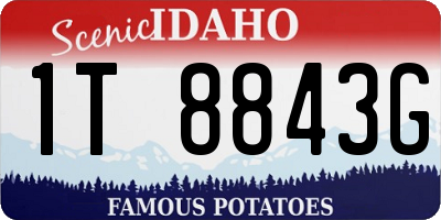 ID license plate 1T8843G