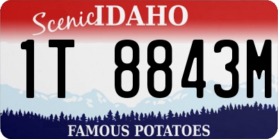 ID license plate 1T8843M