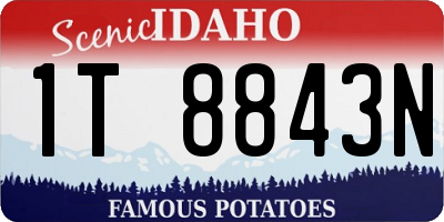 ID license plate 1T8843N
