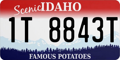 ID license plate 1T8843T