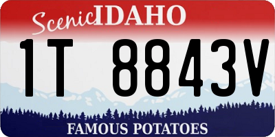 ID license plate 1T8843V