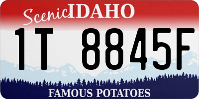 ID license plate 1T8845F