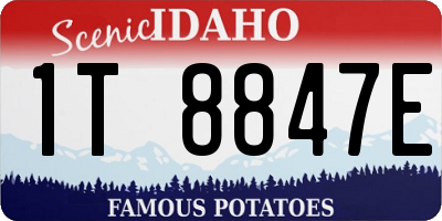 ID license plate 1T8847E