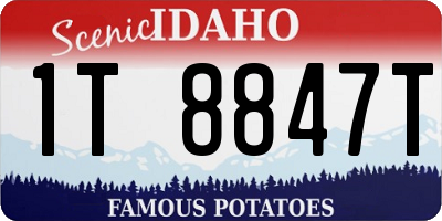 ID license plate 1T8847T