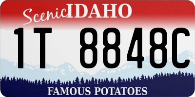 ID license plate 1T8848C