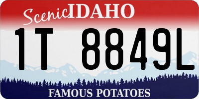 ID license plate 1T8849L