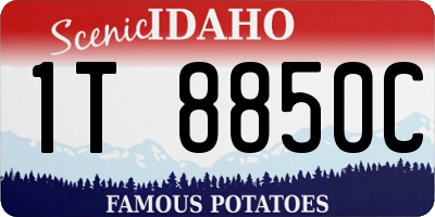 ID license plate 1T8850C