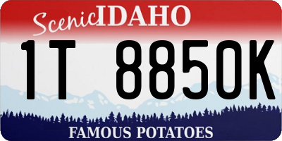 ID license plate 1T8850K