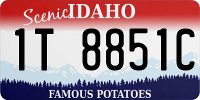 ID license plate 1T8851C