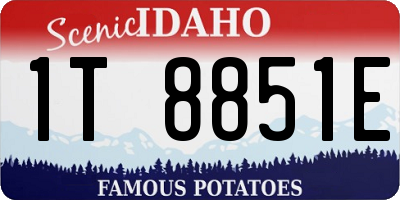 ID license plate 1T8851E