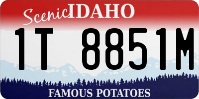 ID license plate 1T8851M