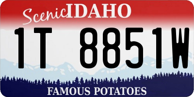 ID license plate 1T8851W