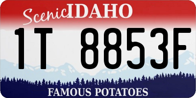 ID license plate 1T8853F