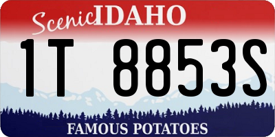 ID license plate 1T8853S
