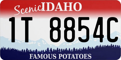 ID license plate 1T8854C