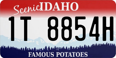 ID license plate 1T8854H