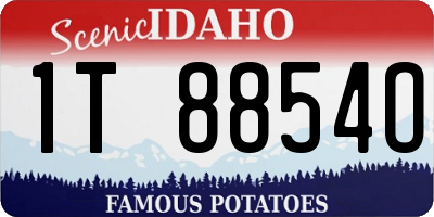 ID license plate 1T8854O