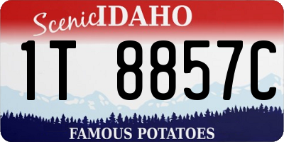 ID license plate 1T8857C