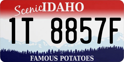 ID license plate 1T8857F
