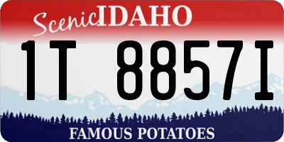 ID license plate 1T8857I