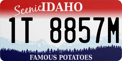 ID license plate 1T8857M