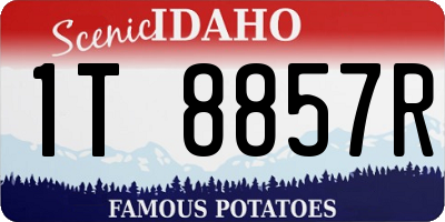 ID license plate 1T8857R
