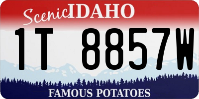 ID license plate 1T8857W