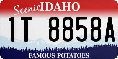 ID license plate 1T8858A