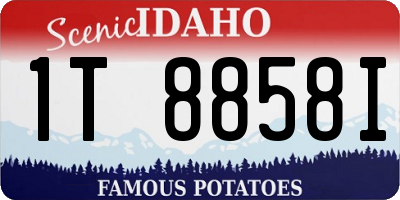 ID license plate 1T8858I