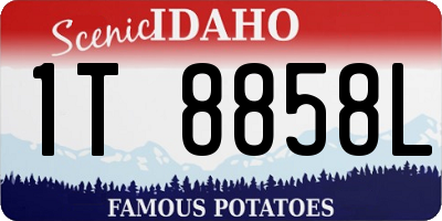 ID license plate 1T8858L