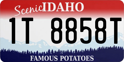 ID license plate 1T8858T