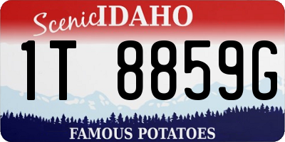 ID license plate 1T8859G